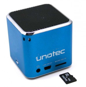 Altavoz Reproductor Mp3 Unotec Maxcube Azul